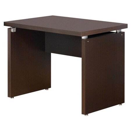 Benjara 30.75 x 39.25 x 27.5 in. Transitional Style Wooden Desk Return with Wide Top, Espresso Brown BM206505